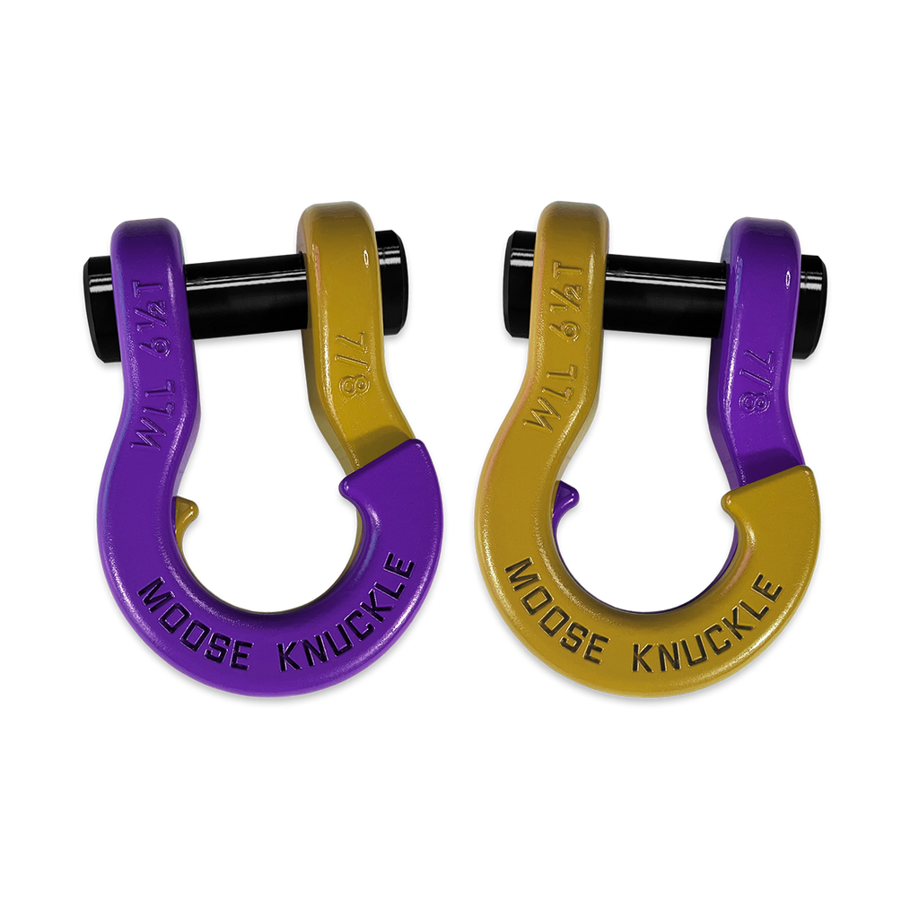 Jowl Recovery Split Shackle 7/8 Grape Escape and Detonator Yellow Combo Moose Knuckle Offroad