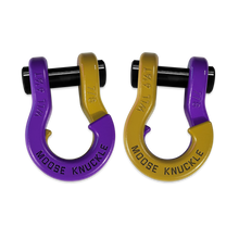 Load image into Gallery viewer, Jowl Recovery Split Shackle 7/8 Grape Escape and Detonator Yellow Combo Moose Knuckle Offroad