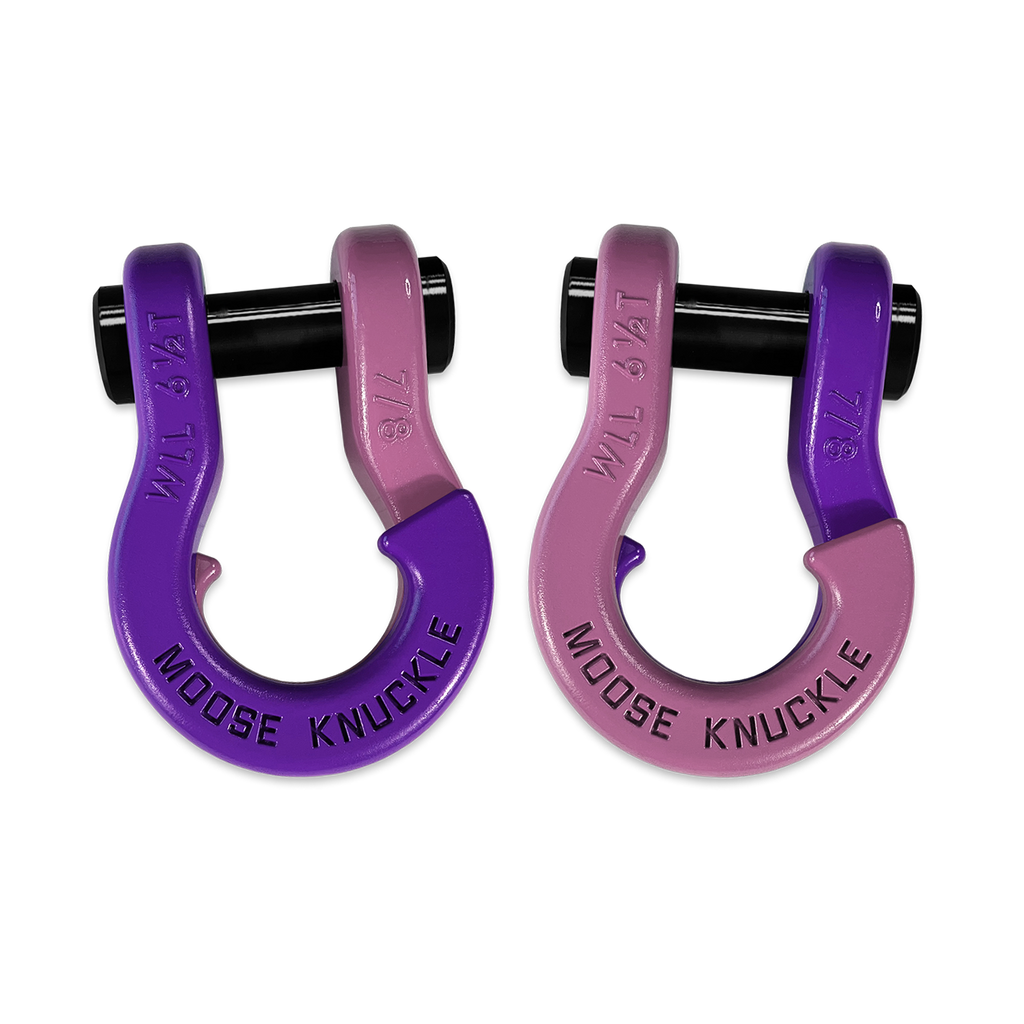 Jowl Recovery Split Shackle 7/8 Grape Escape and Pretty Pink Combo Moose Knuckle Offroad