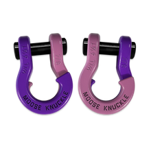 Load image into Gallery viewer, Jowl Recovery Split Shackle 7/8 Grape Escape and Pretty Pink Combo Moose Knuckle Offroad