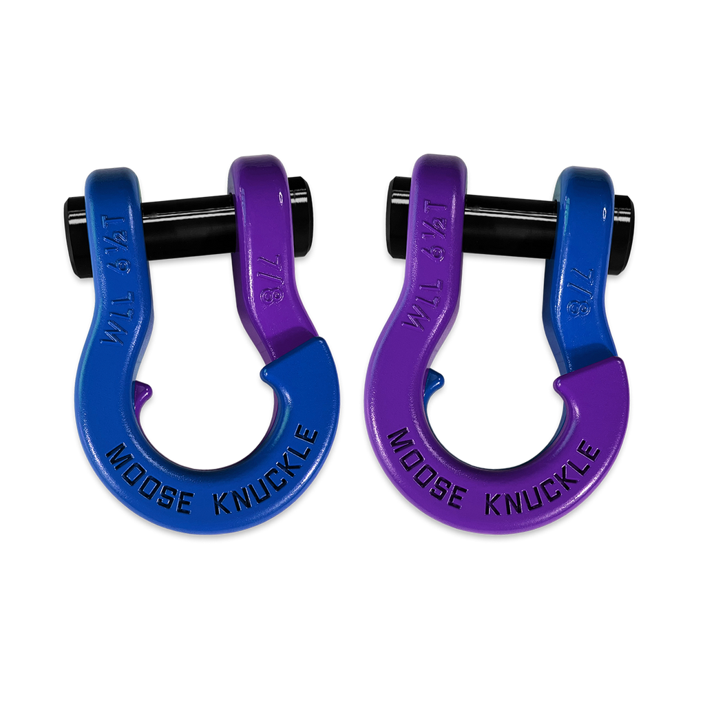 Jowl Recovery Split Shackle 7/8 Blue Balls and Grape Escape Combo Moose Knuckle Offroad