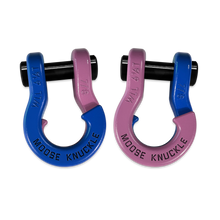 Load image into Gallery viewer, Jowl Recovery Split Shackle 7/8 Blue Balls and Pretty Pink Combo Moose Knuckle Offroad