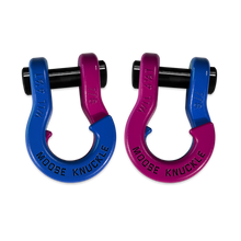 Load image into Gallery viewer, Jowl Recovery Split Shackle 7/8 Blue Balls and Pogo Pink Combo Moose Knuckle Offroad