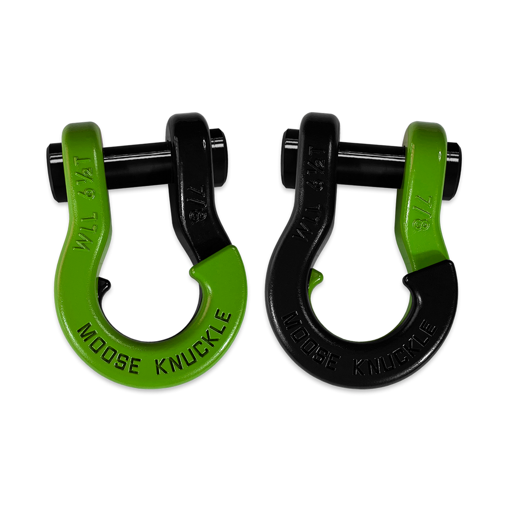 Jowl Recovery Split Shackle 7/8 Sublime Green and Black Hole Combo Moose Knuckle Offroad