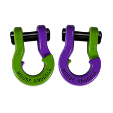 Load image into Gallery viewer, Jowl Recovery Split Shackle 7/8 Sublime Green and Grape Escape Combo Moose Knuckle Offroad