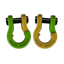 Load image into Gallery viewer, Jowl Recovery Split Shackle 7/8 Sublime Green and Detonator Yellow Combo Moose Knuckle Offroad