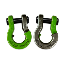 Load image into Gallery viewer, Jowl Recovery Split Shackle 7/8 Sublime Green and Raw Dog Combo Moose Knuckle Offroad