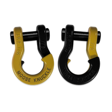 Load image into Gallery viewer, Jowl Recovery Split Shackle 7/8 Detonator Yellow and Black Hole Combo Moose Knuckle Offroad