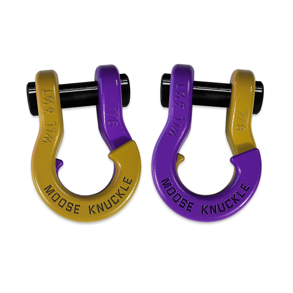 Jowl Recovery Split Shackle 7/8 Detonator Yellow and Grape Escape Combo Moose Knuckle Offroad
