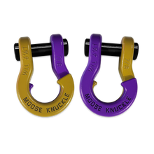 Load image into Gallery viewer, Jowl Recovery Split Shackle 7/8 Detonator Yellow and Grape Escape Combo Moose Knuckle Offroad