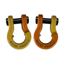 Load image into Gallery viewer, Jowl Recovery Split Shackle 7/8 Detonator Yellow and Obscene Orange Combo Moose Knuckle Offroad