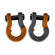 Load image into Gallery viewer, Jowl Recovery Split Shackle 7/8 Obscene Orange and Gun Gray Combo Moose Knuckle Offroad