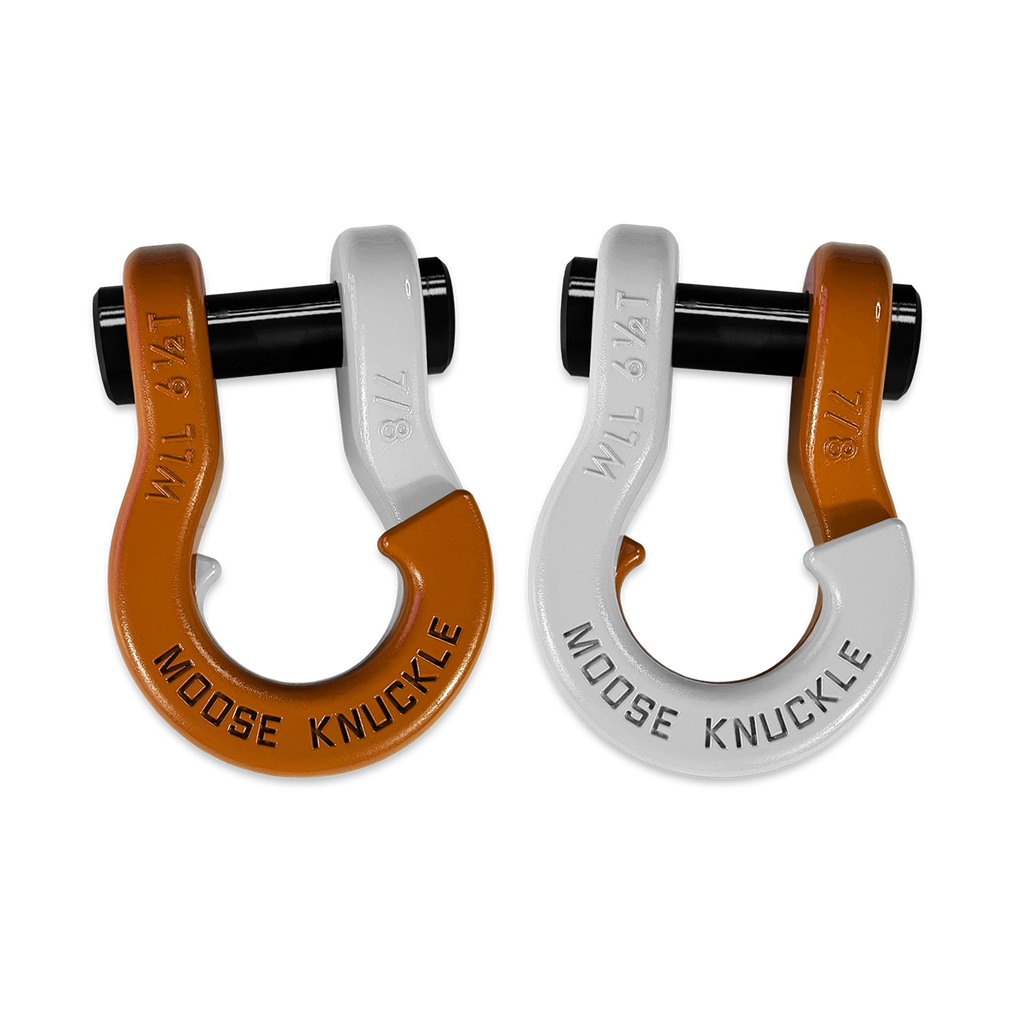 Jowl Recovery Split Shackle 7/8 Obscene Orange and Pure White Combo Moose Knuckle Offroad