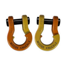 Load image into Gallery viewer, Jowl Recovery Split Shackle 7/8 Obscene Orange and Detonator Yellow Combo Moose Knuckle Offroad