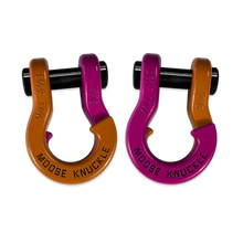 Load image into Gallery viewer, Jowl Recovery Split Shackle 7/8 Obscene Orange and Pogo Pink Combo Moose Knuckle Offroad