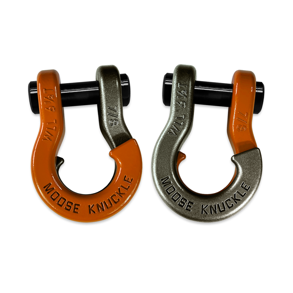 Jowl Recovery Split Shackle 7/8 Obscene Orange and Raw Dog Combo Moose Knuckle Offroad