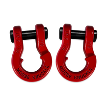 Load image into Gallery viewer, Jowl Recovery Split Shackle 7/8 Flame Red and Flame Red Combo Moose Knuckle Offroad