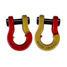 Load image into Gallery viewer, Jowl Recovery Split Shackle 7/8 Flame Red and Detonator Yellow Combo Moose Knuckle Offroad