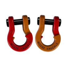 Load image into Gallery viewer, Jowl Recovery Split Shackle 7/8 Flame Red and Obscene Orange Combo Moose Knuckle Offroad
