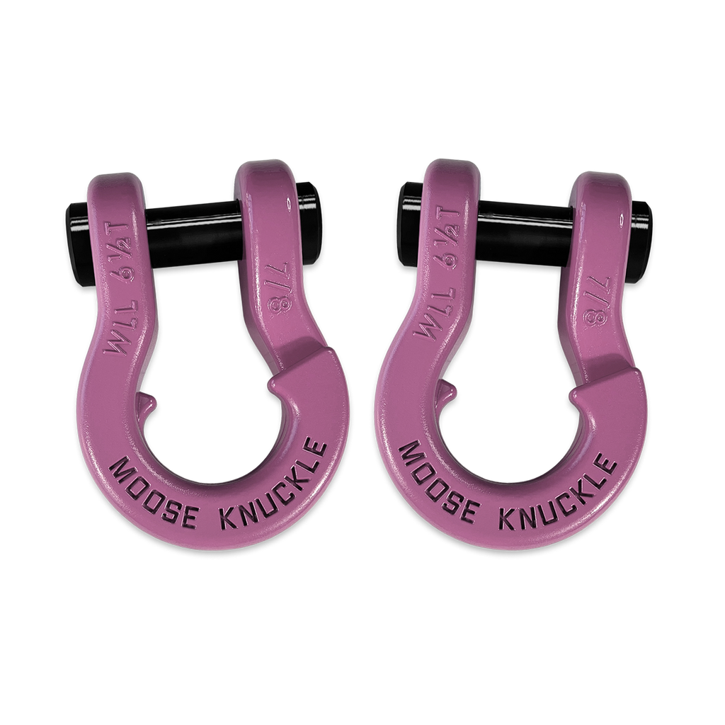Jowl Recovery Split Shackle 7/8 Pretty Pink and Pretty Pink Combo Moose Knuckle Offroad