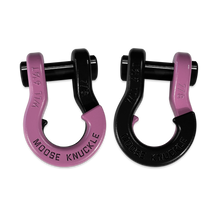 Load image into Gallery viewer, Jowl Recovery Split Shackle 7/8 Pretty Pink and Black Hole Combo Moose Knuckle Offroad