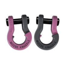 Load image into Gallery viewer, Jowl Recovery Split Shackle 7/8 Pretty Pink and Gun Gray Combo Moose Knuckle Offroad