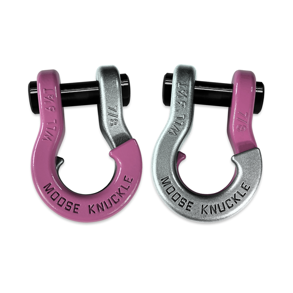 Jowl Recovery Split Shackle 7/8 Pretty Pink and Nice Gal Combo Moose Knuckle Offroad