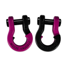 Load image into Gallery viewer, Jowl Recovery Split Shackle 7/8 Pogo Pink and Black Hole Combo Moose Knuckle Offroad