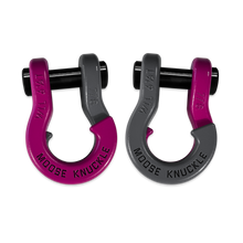 Load image into Gallery viewer, Jowl Recovery Split Shackle 7/8 Pogo Pink and Gun Gray Combo Moose Knuckle Offroad