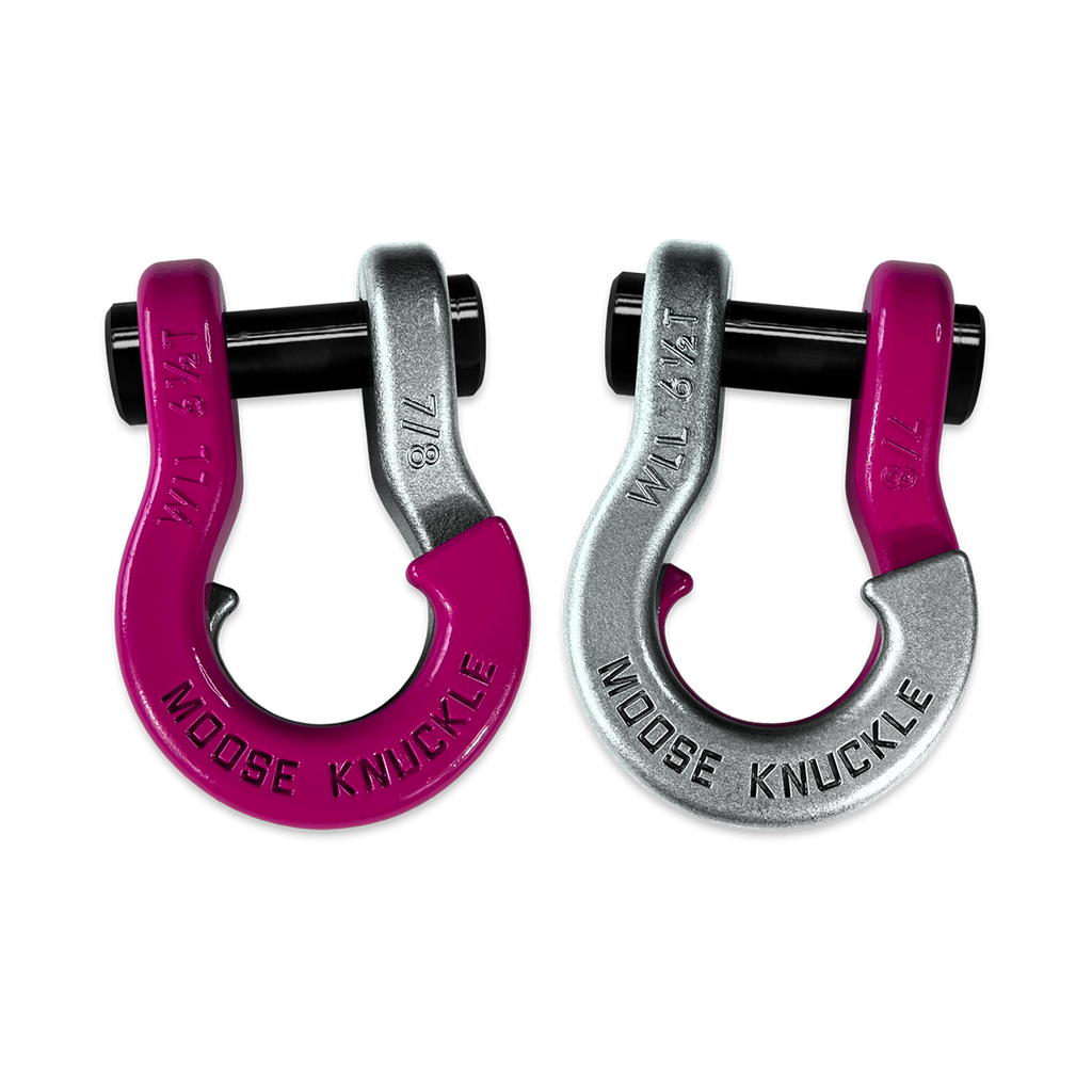 Jowl Recovery Split Shackle 7/8 Pogo Pink and Nice Gal Combo Moose Knuckle Offroad