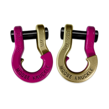 Load image into Gallery viewer, Jowl Recovery Split Shackle 7/8 Pogo Pink and Brass Knuckle Combo Moose Knuckle Offroad