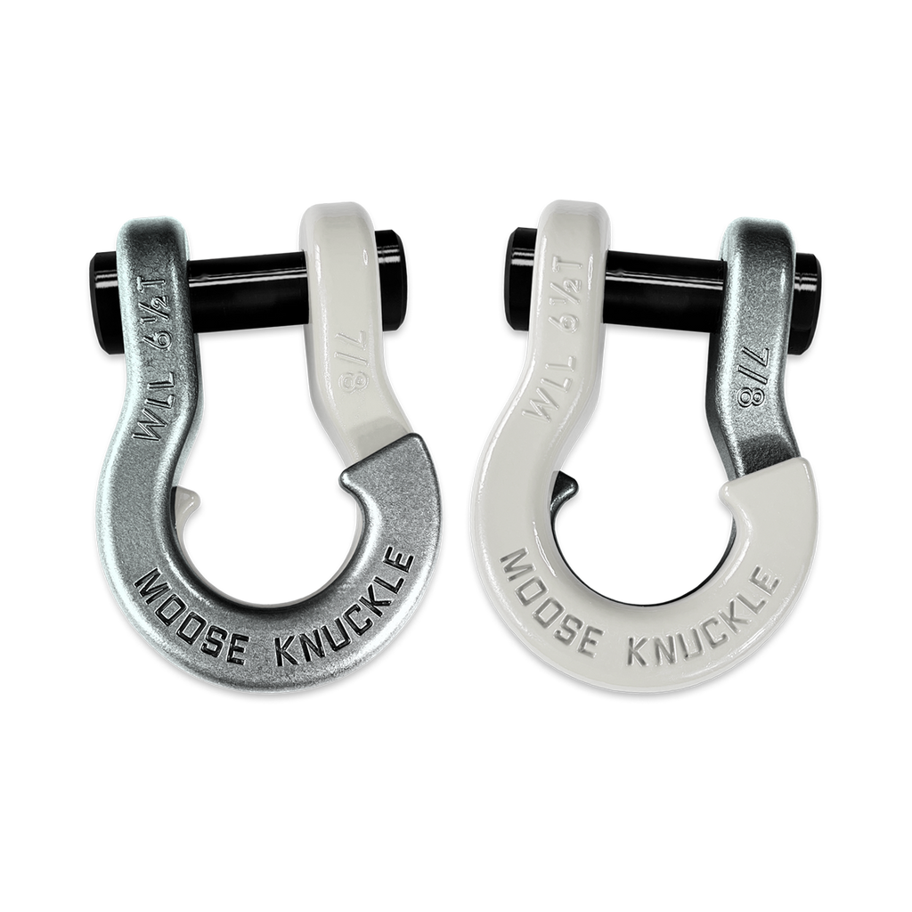Jowl Recovery Split Shackle 7/8 Nice Gal and Pure White Combo Moose Knuckle Offroad