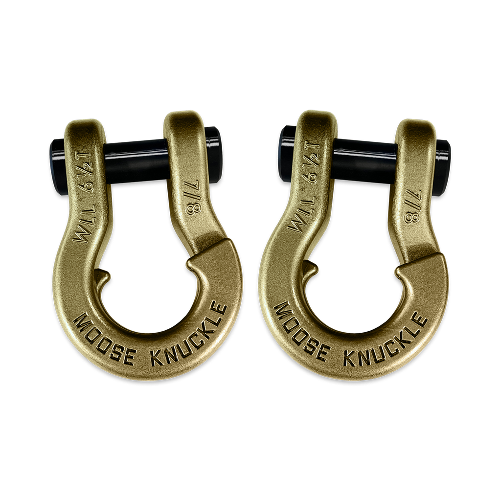 Jowl Recovery Split Shackle 7/8 Brass Knuckle and Brass Knuckle Combo Moose Knuckle Offroad