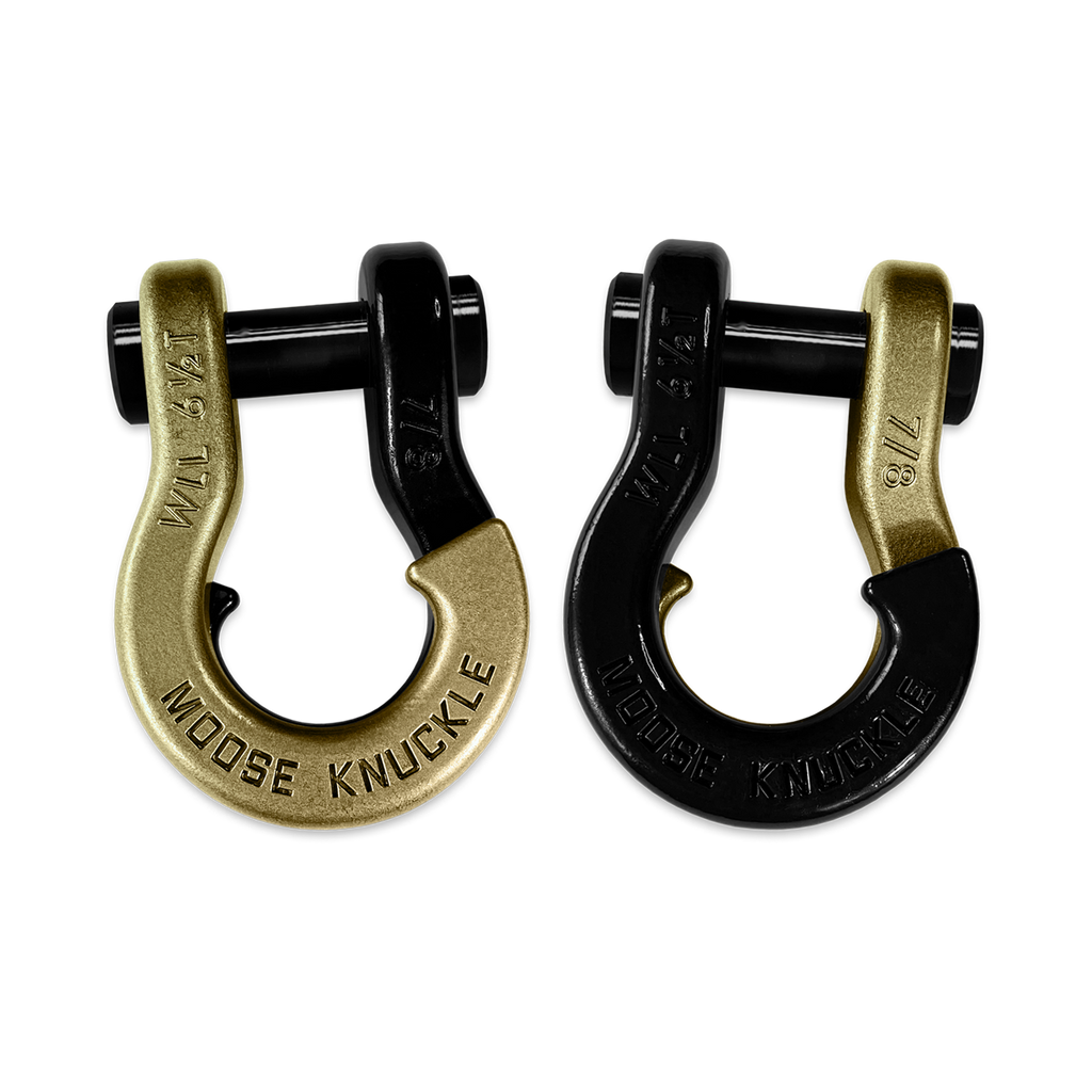 Jowl Recovery Split Shackle 7/8 Brass Knuckle and Black Hole Combo Moose Knuckle Offroad