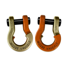 Load image into Gallery viewer, Jowl Recovery Split Shackle 7/8 Brass Knuckle and Obscene Orange Combo Moose Knuckle Offroad