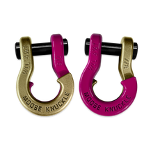 Load image into Gallery viewer, Jowl Recovery Split Shackle 7/8 Brass Knuckle and Pogo Pink Combo Moose Knuckle Offroad