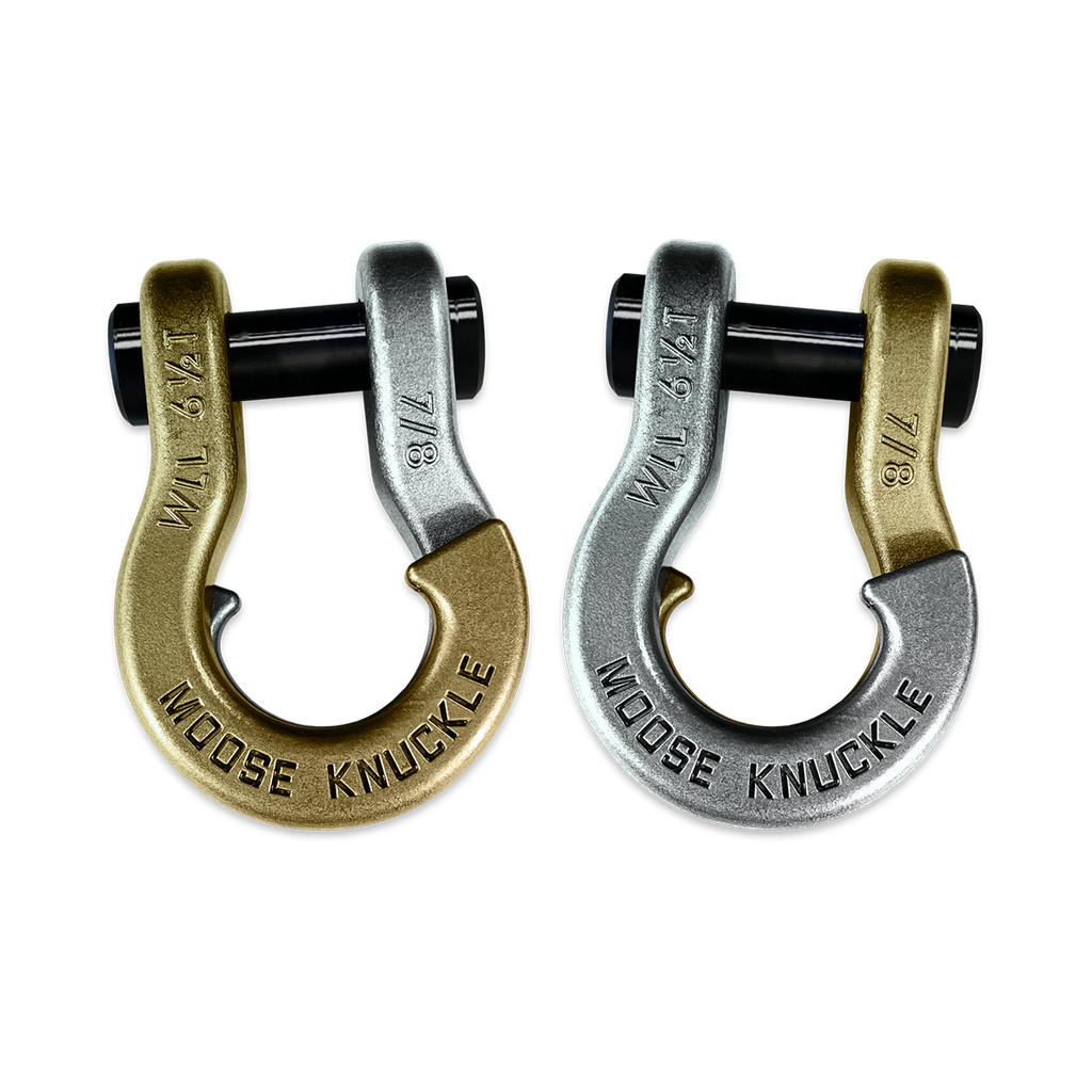 Jowl Recovery Split Shackle 7/8 Brass Knuckle and Nice Gal Combo Moose Knuckle Offroad