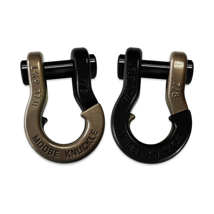 Jowl Recovery Split Shackle 7/8 Buff Bronze and Black Hole Combo Moose Knuckle Offroad