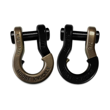 Load image into Gallery viewer, Jowl Recovery Split Shackle 7/8 Buff Bronze and Black Hole Combo Moose Knuckle Offroad