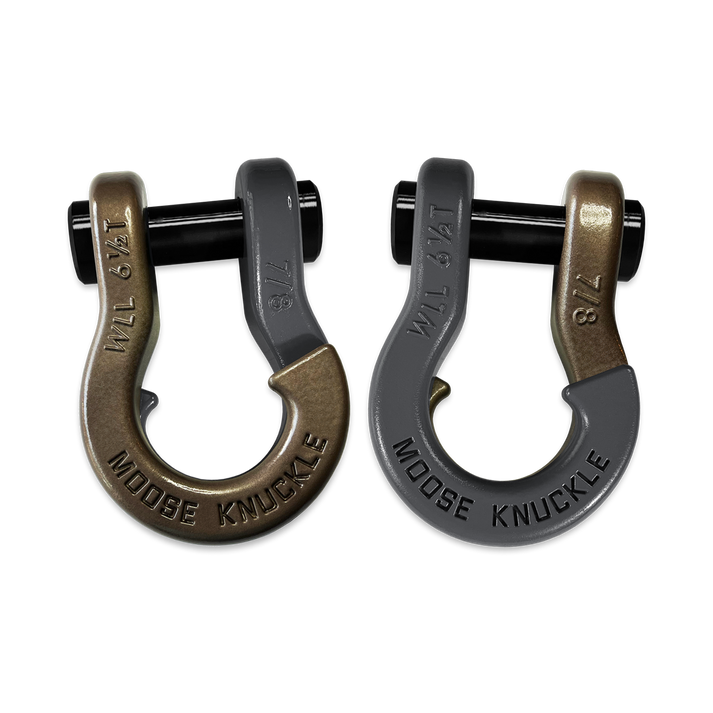 Jowl Recovery Split Shackle 7/8 Buff Bronze and Gun Gray Combo Moose Knuckle Offroad