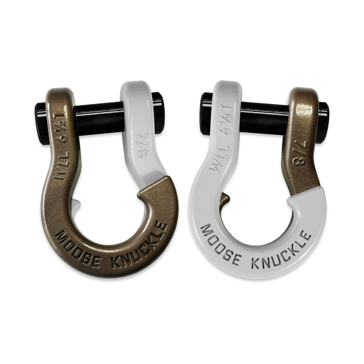 Jowl Recovery Split Shackle 7/8 Buff Bronze and Pure White Combo Moose Knuckle Offroad