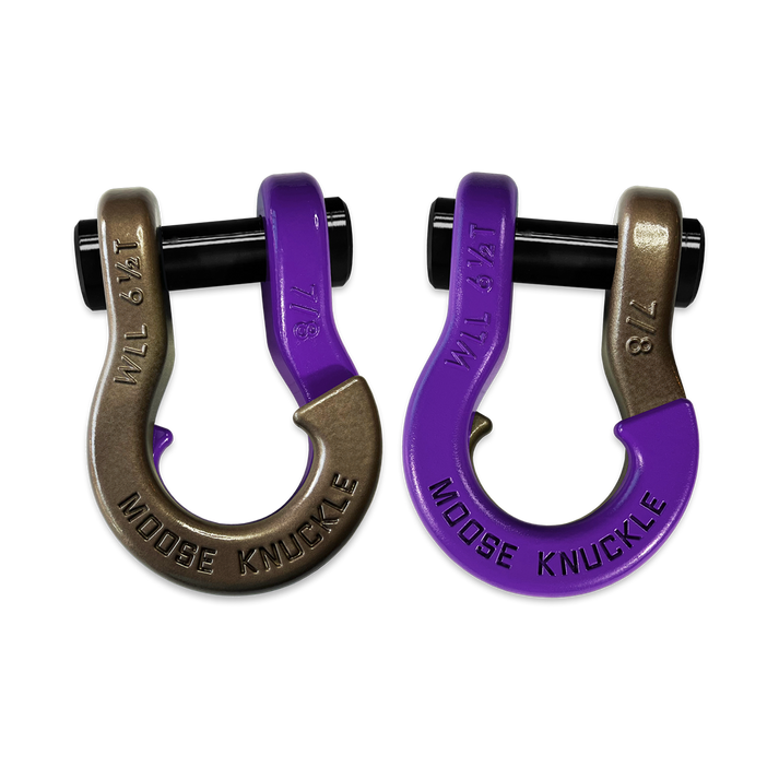 Jowl Recovery Split Shackle 7/8 Buff Bronze and Grape Escape Combo Moose Knuckle Offroad