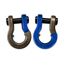 Load image into Gallery viewer, Jowl Recovery Split Shackle 7/8 Buff Bronze and Blue Balls Combo Moose Knuckle Offroad