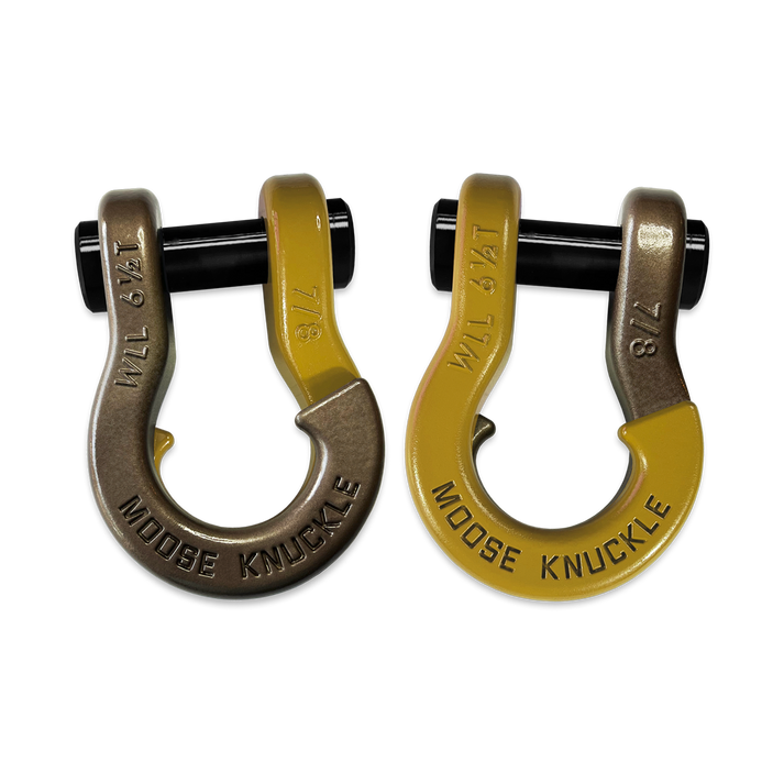 Jowl Recovery Split Shackle 7/8 Buff Bronze and Detonator Yellow Combo Moose Knuckle Offroad