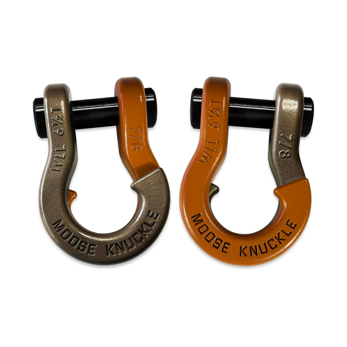 Jowl Recovery Split Shackle 7/8 Buff Bronze and Obscene Orange Combo Moose Knuckle Offroad