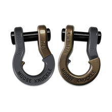 Load image into Gallery viewer, Jowl Recovery Split Shackle 7/8 Gun Gray and Buff Bronze Combo Moose Knuckle Offroad