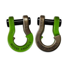 Load image into Gallery viewer, Jowl Recovery Split Shackle 7/8 Sublime Green and Buff Bronze Combo Moose Knuckle Offroad