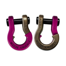 Load image into Gallery viewer, Jowl Recovery Split Shackle 7/8 Pogo Pink and Buff Bronze Combo Moose Knuckle Offroad