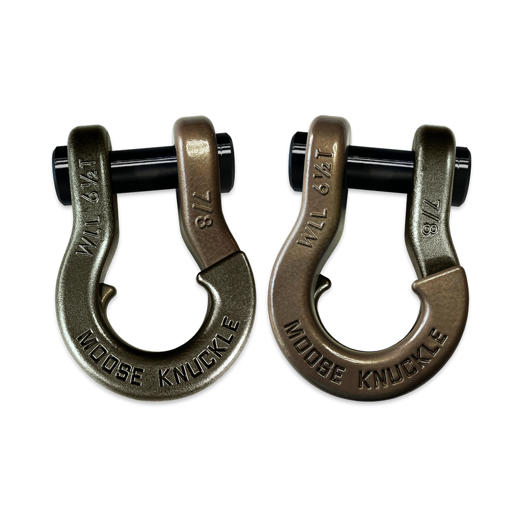 Jowl Recovery Split Shackle 7/8 Raw Dog and Buff Bronze Combo Moose Knuckle Offroad