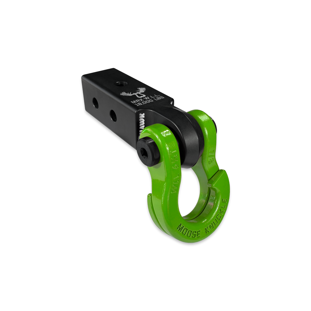 Jowl 7/8 Split Shackle and Mohawk 2.5 Receiver Combo Black Lung / Sublime Green Moose Knuckle Offroad